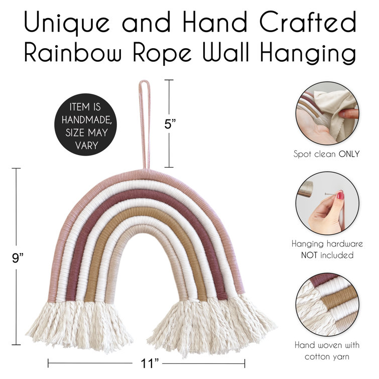 Sweet Jojo Designs Boho Rainbow Rope Wall Decor Hanging Decoration